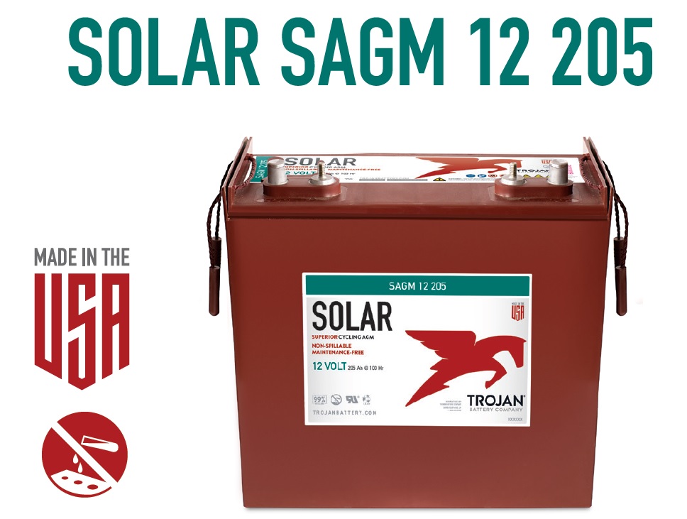 Trojan SAGM12-205AH (12V 200 – 205AH) Solar AGM Akü